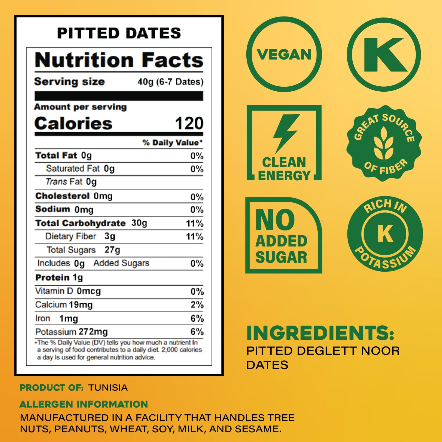 Sunbest Natural Deglet Noor Dates pitted close-up showing glossy surface