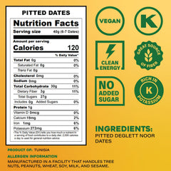 Sunbest Natural Deglet Noor Dates pitted close-up showing glossy surface