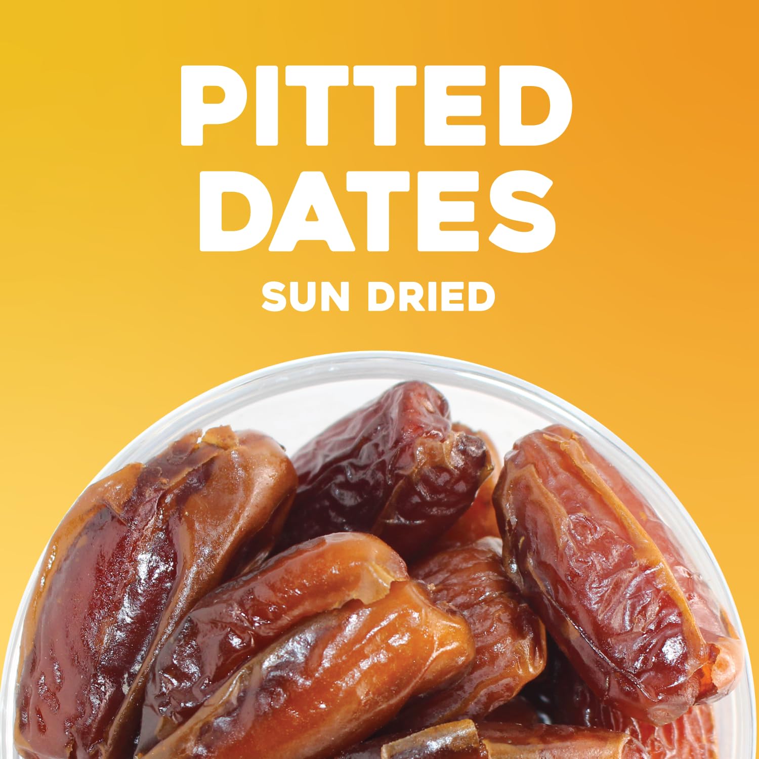 Sunbest Natural Deglet Noor Dates texture close-up with chewy caramel notes