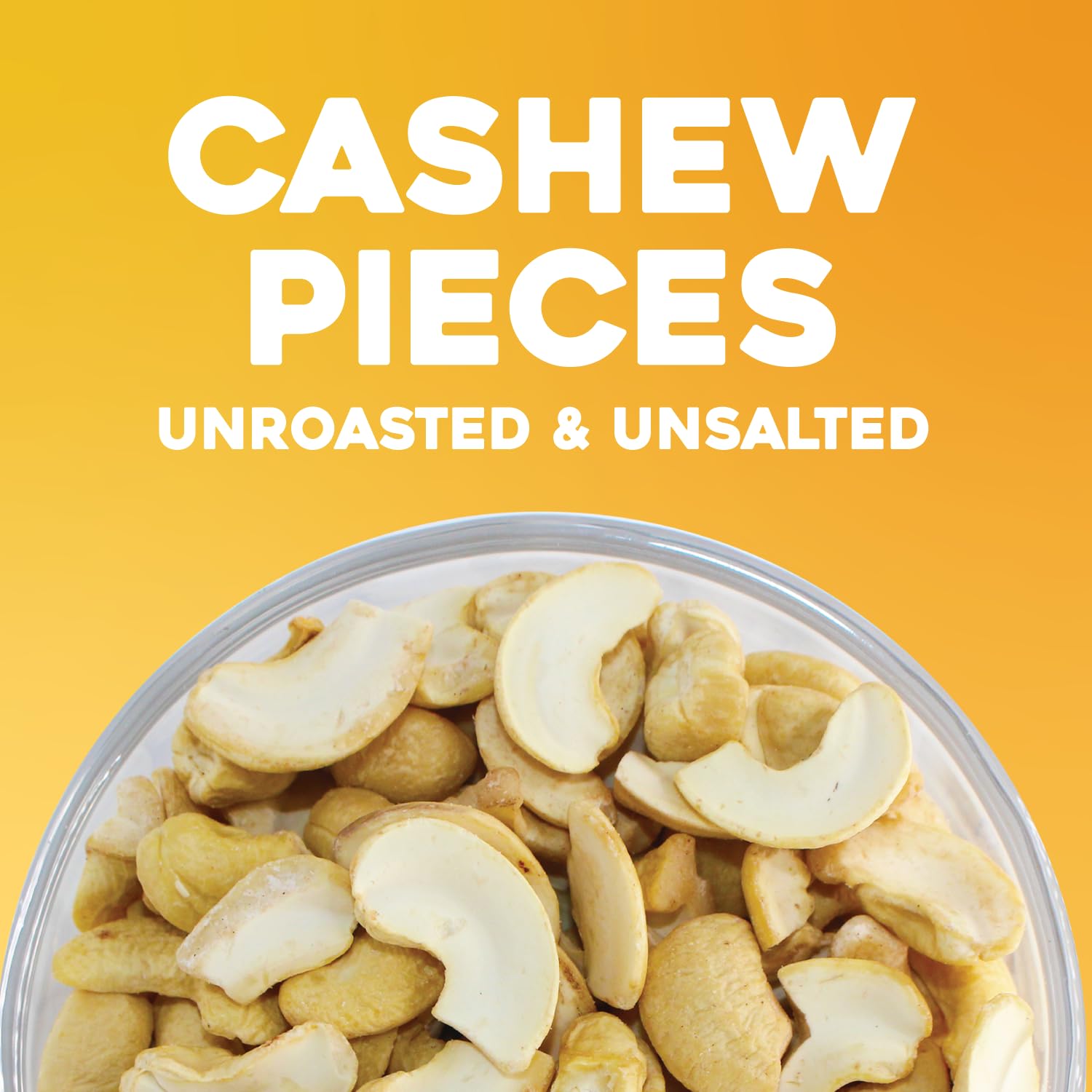 SUNBEST NATURAL raw cashews in a bowl invite easy snacking.