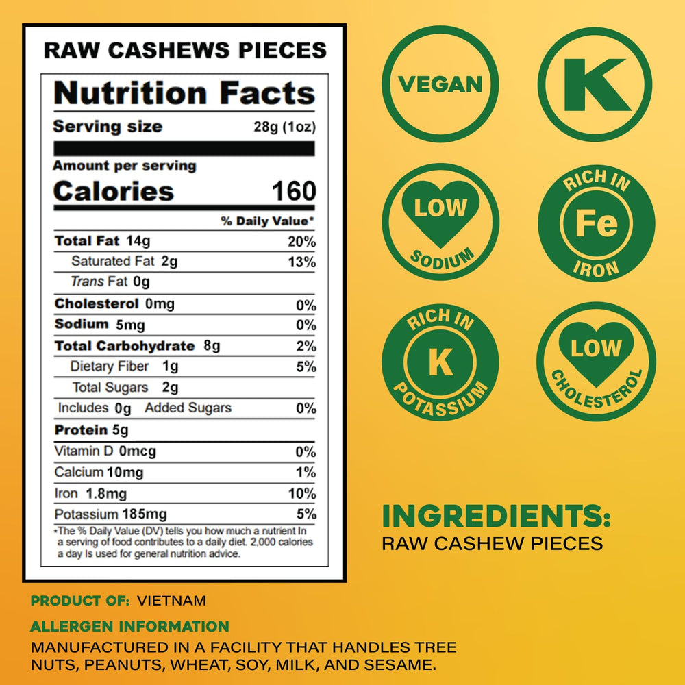 SUNBEST NATURAL cashews close-up reveal creamy texture for smoothies.