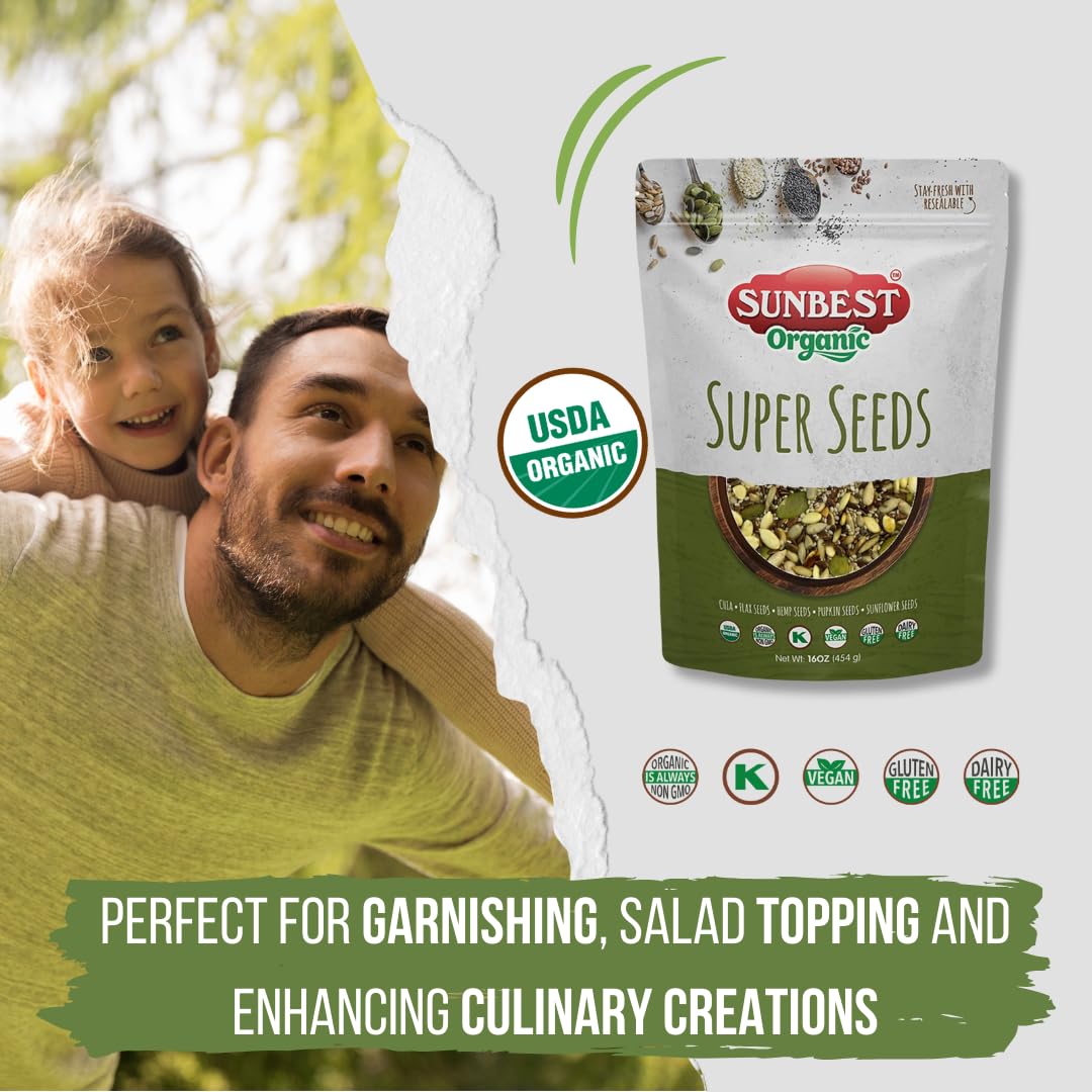 Sunbest Natural Super Seeds Mix trail-mix bowl – perfect for on-the-go crunch