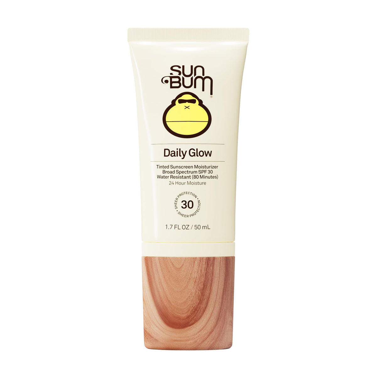 Sun Bum Daily Glow SPF 30 tinted lotion for a radiant daily finish.