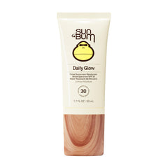 Sun Bum Daily Glow SPF 30 tinted lotion for a radiant daily finish.