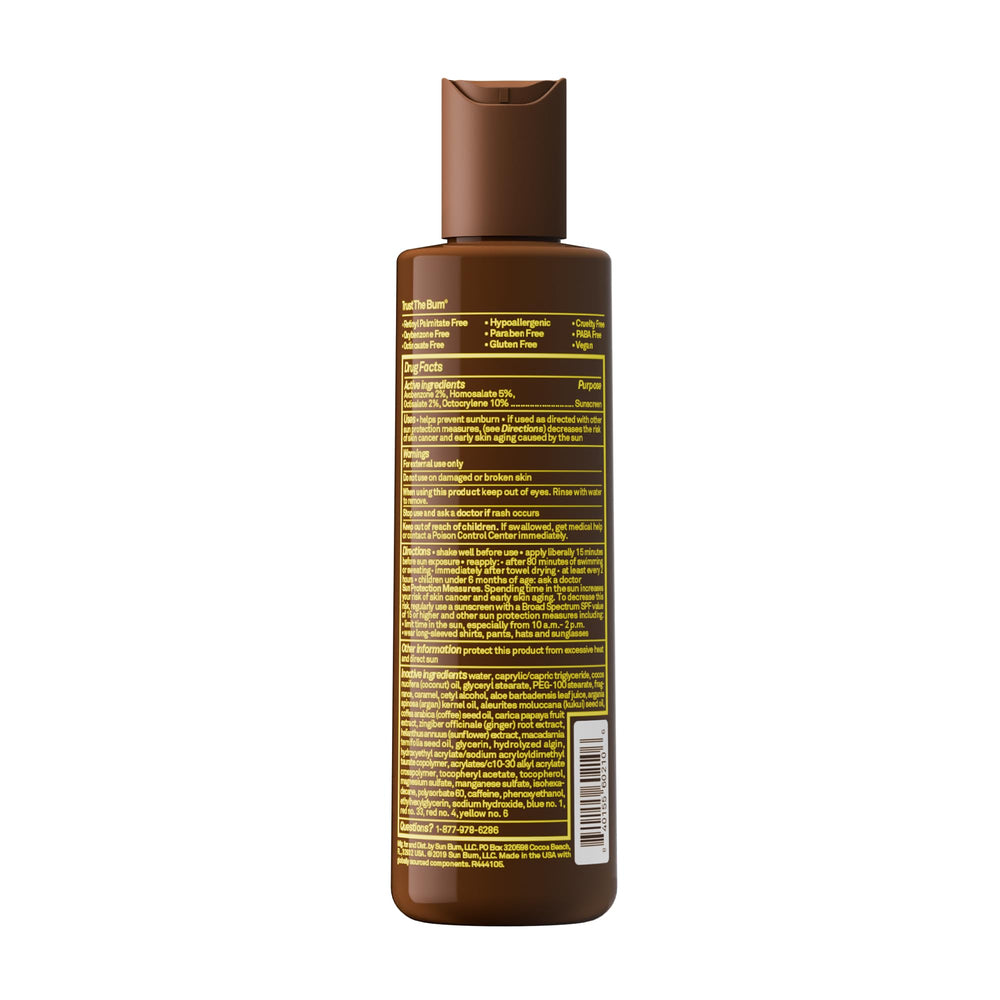 Sun Bum SPF 15 Browning Lotion packaging emphasizes Hawaii compliance and clean ingredients.
