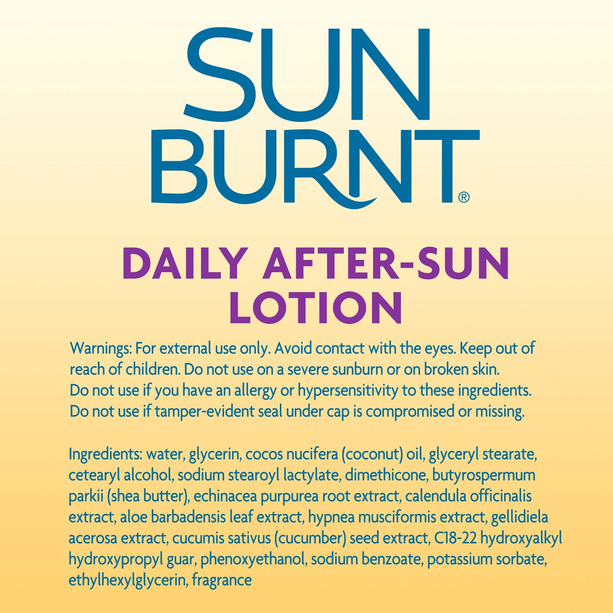 SunBurnt After-Sun Lotion application on arm demonstrating lightweight, fast-absorbing texture