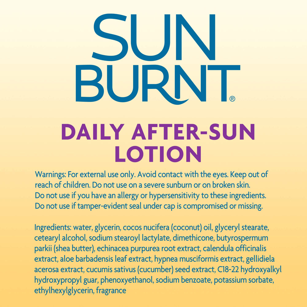 SunBurnt After-Sun Lotion application on arm demonstrating lightweight, fast-absorbing texture