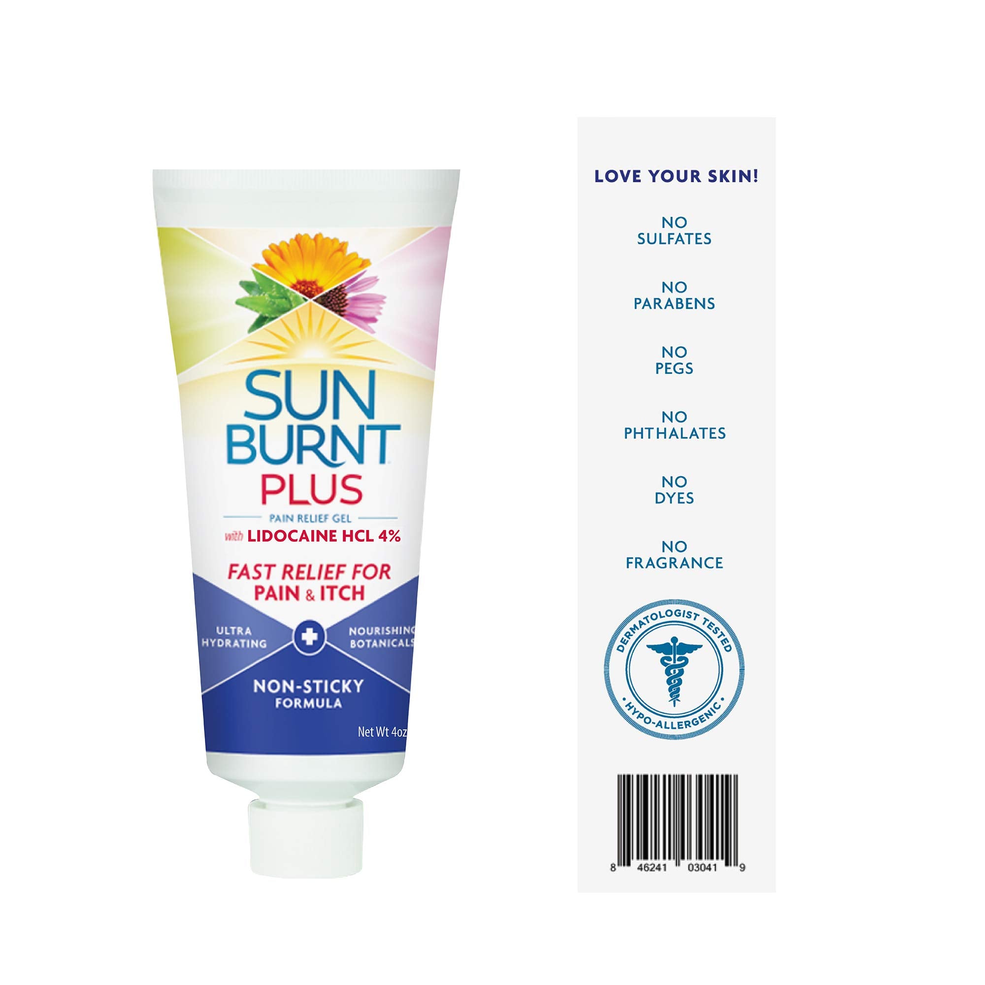 Sunburnt Plus After-Sun Gel application on skin after sun exposure.