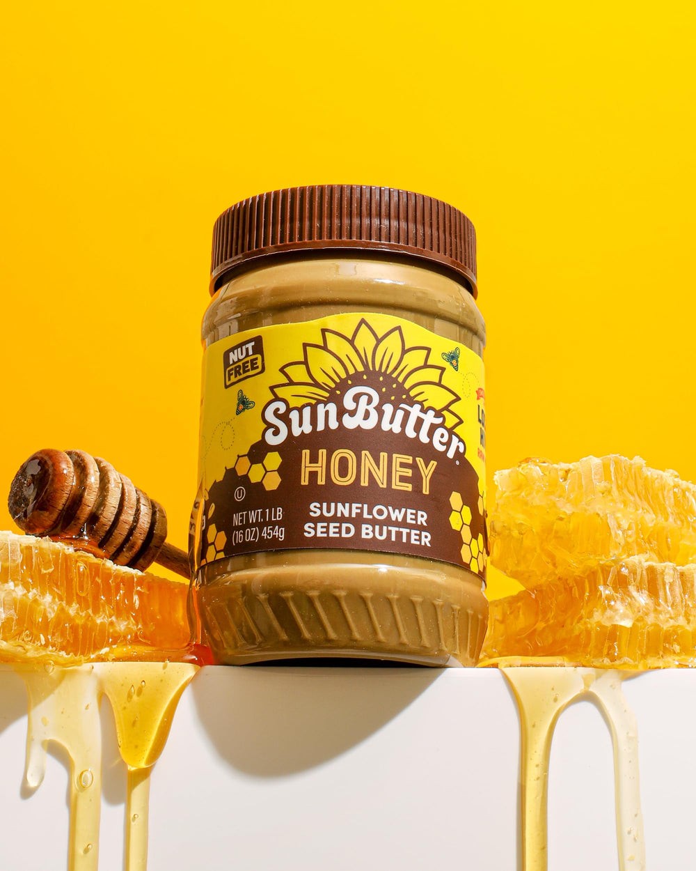 SunButter Honey spoon-dip invites quick protein-rich snacking without allergens