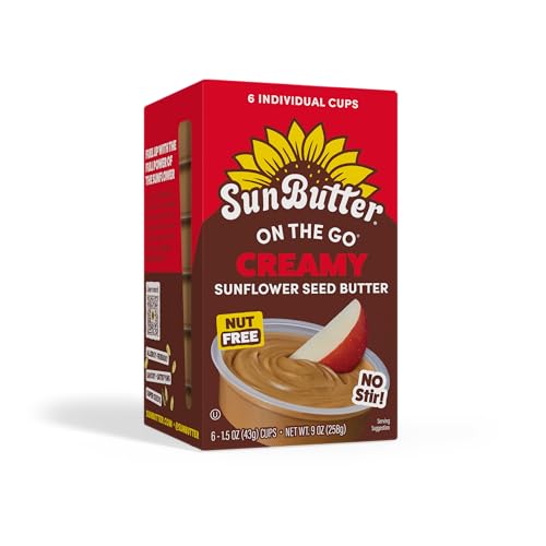 SunButter On-the-go Cups in lunchbox, kid-friendly snack.