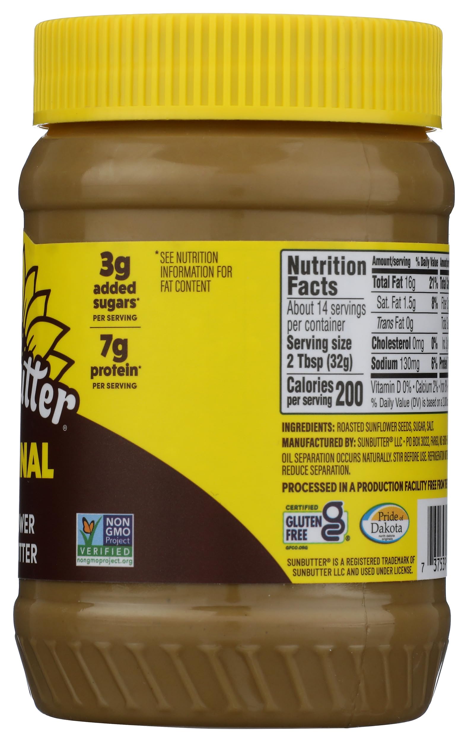 SunButter jar on pantry shelf with clean-label packaging