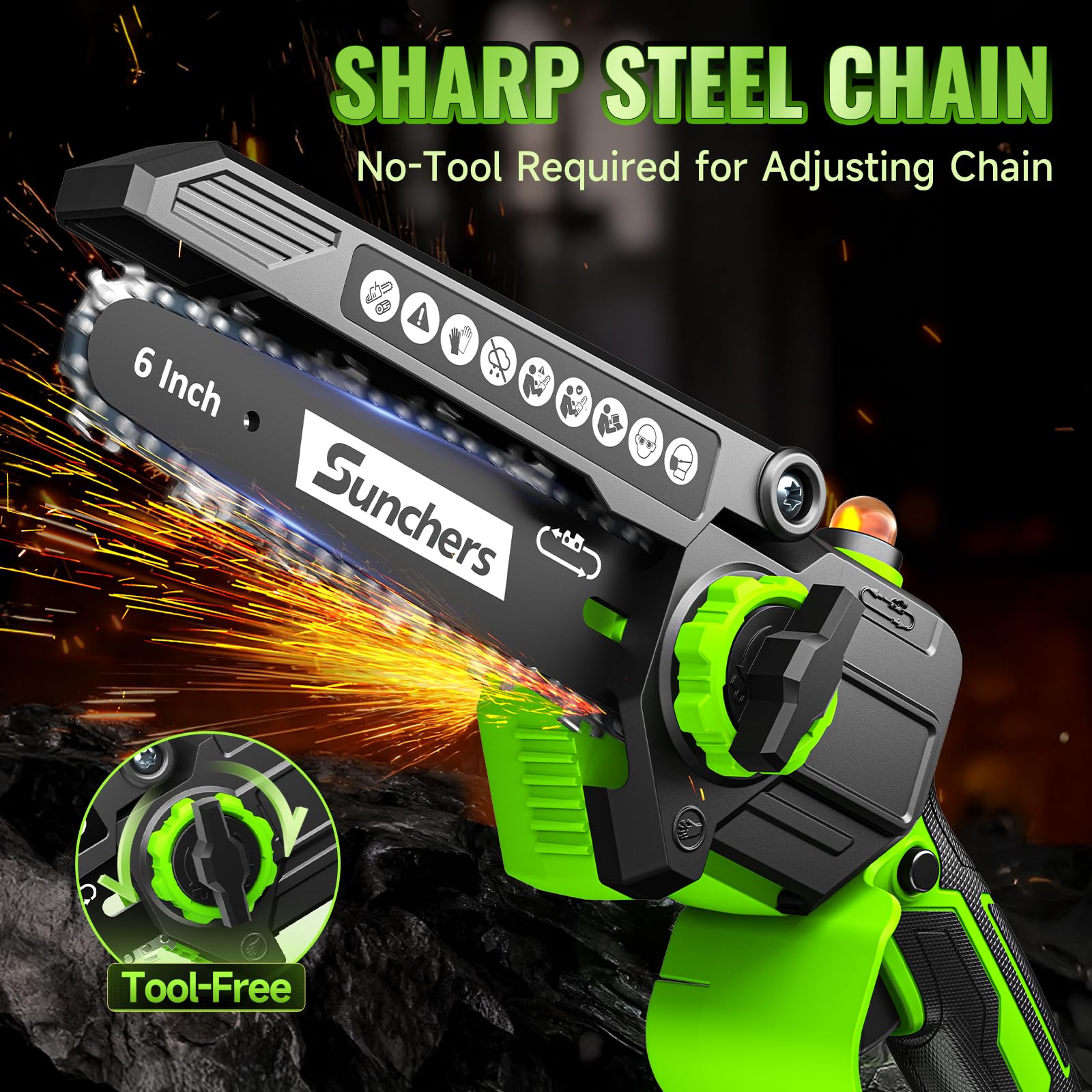 SUNCHERS lightweight ergonomic design enabling comfortable one-handed use.