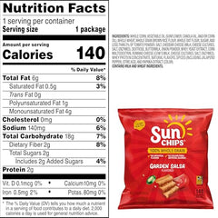 SunChips 100-percent whole-grain chip close-up, balanced snack option.
