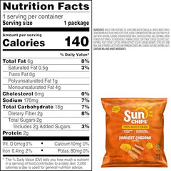 SunChips Harvest Cheddar wavy chips texture for a crunchy bite