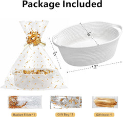 SUNCOLOR gift basket with paper shred filler for festive packaging