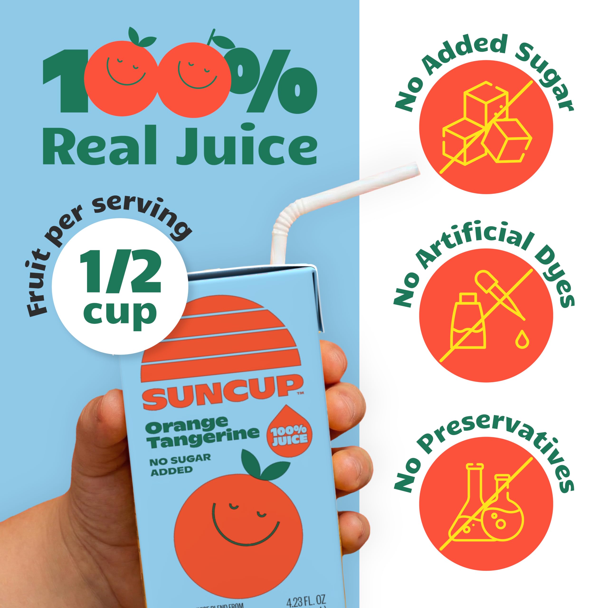 SunCup 40-pack bulk juice boxes arranged for classroom use