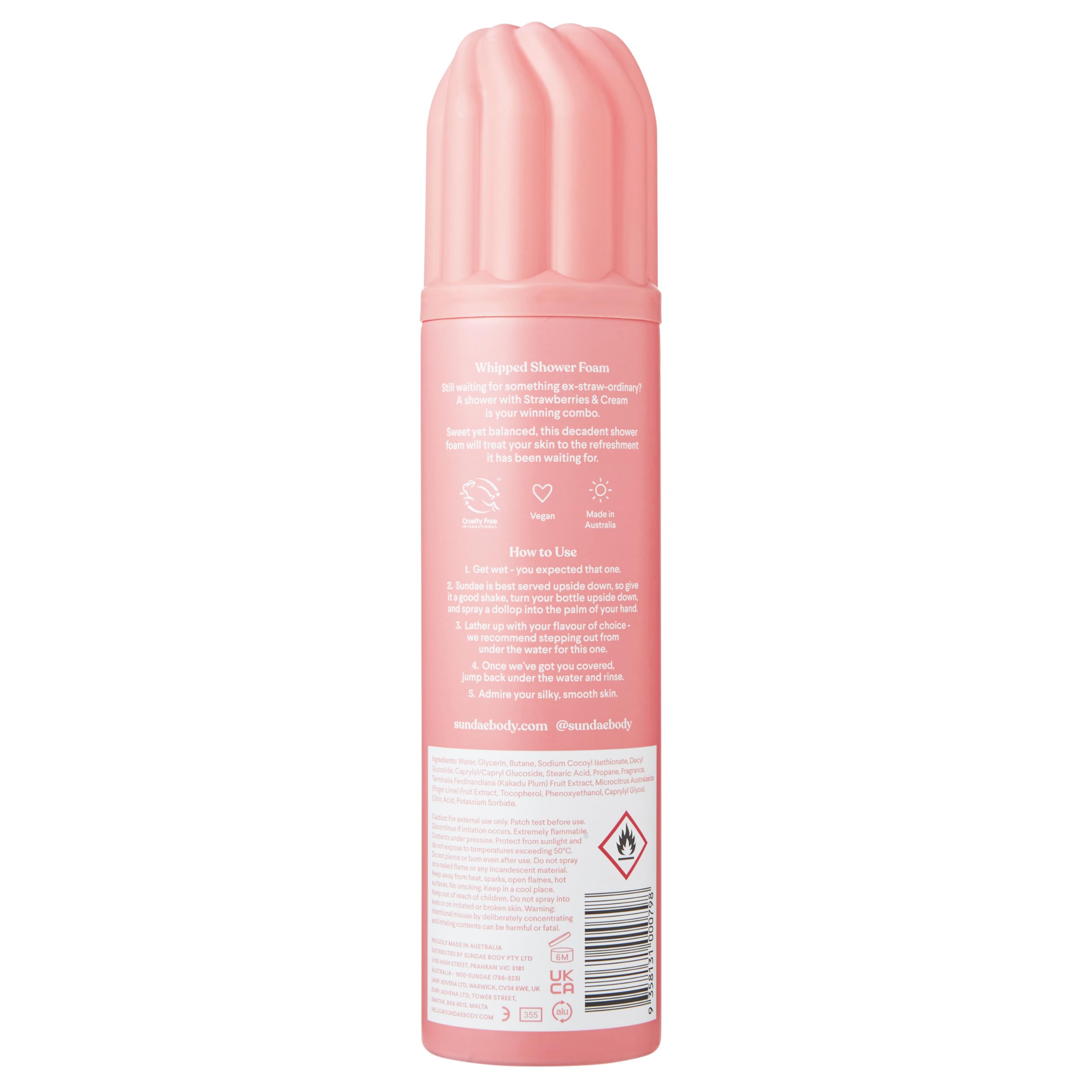 Sundae whipped shower foam pump focuses on easy dispensing for a luxurious lather.