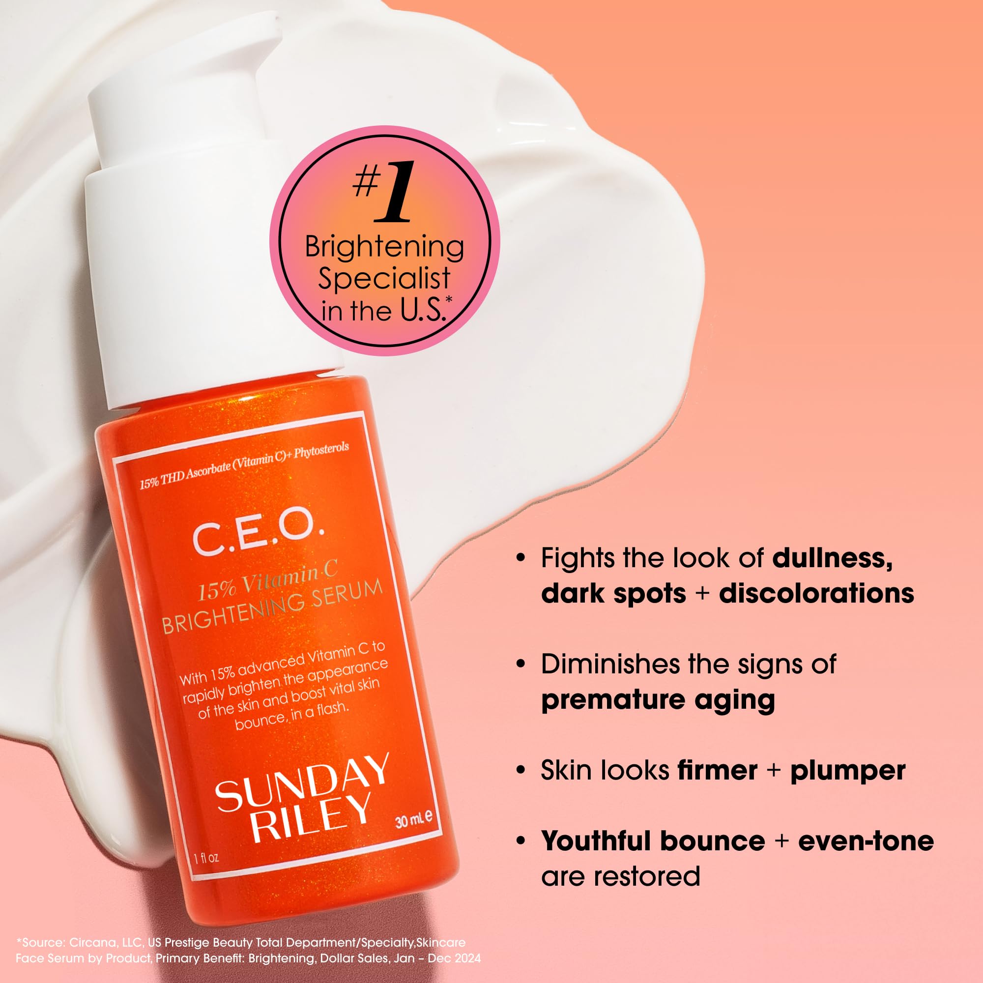 Close-up of Sunday Riley C.E.O. serum texture for quick absorption