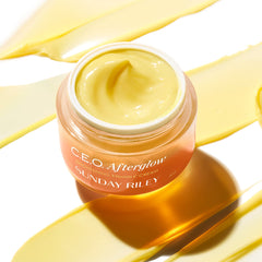 Sunday Riley C.E.O. Afterglow texture view highlights lightweight gel-cream.