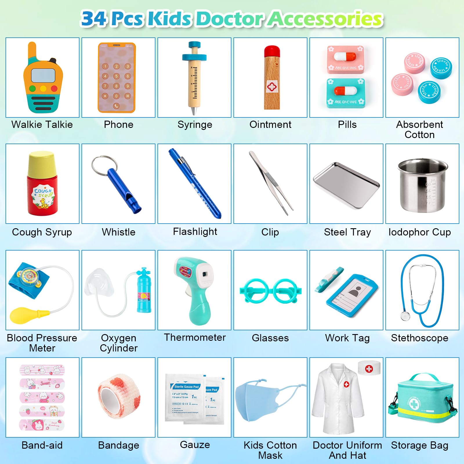 Sundaymot Doctor Kit cellphone and walkie-talkie spark role play communication scenarios.