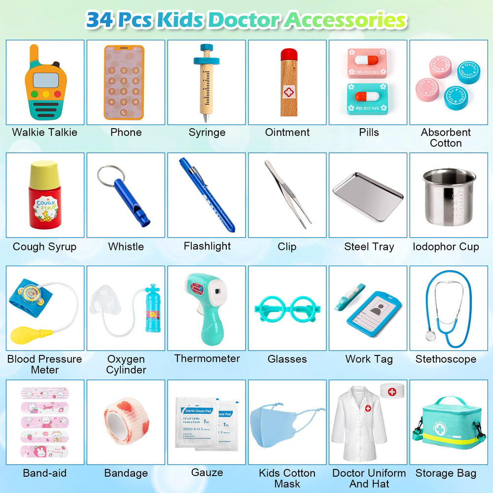 Sundaymot Doctor Kit cellphone and walkie-talkie spark role play communication scenarios.