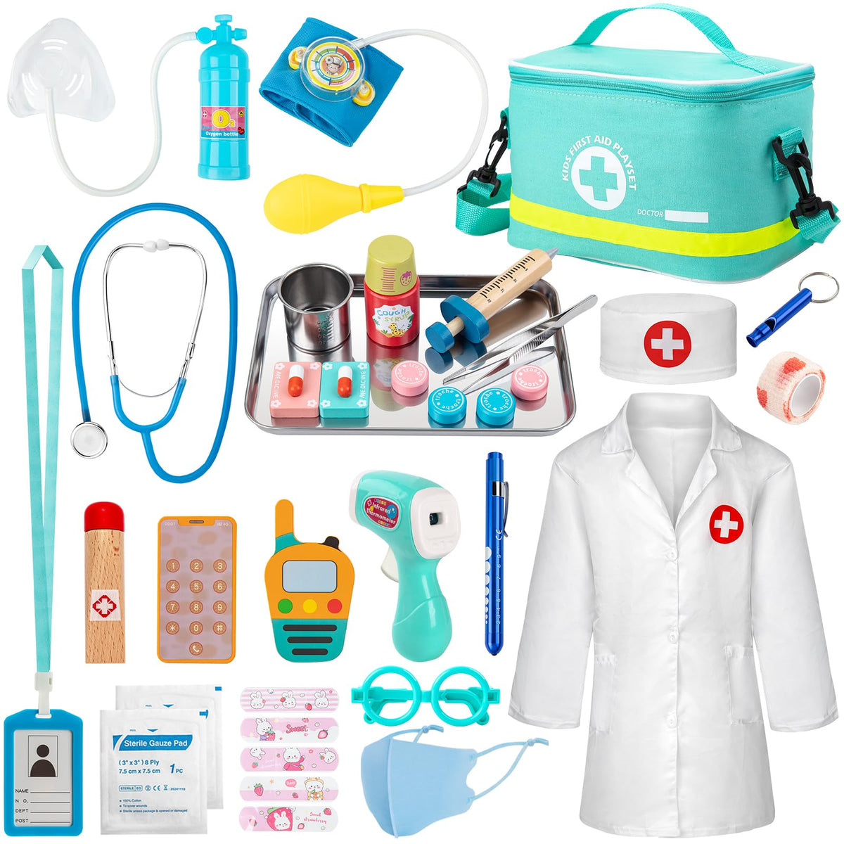 Sundaymot Doctor Kit: kids bag and accessories inspire imaginative role play and organization.