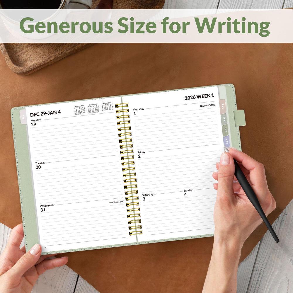SUNEE lay-flat design supports easy writing anywhere.
