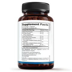 Sunergetic AffronEYE saffron capsule promotes healthy eye pressure and vision support.