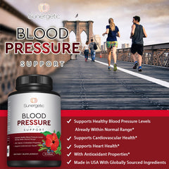 Sunergetic Blood Pressure ingredients list with herbs and vitamins