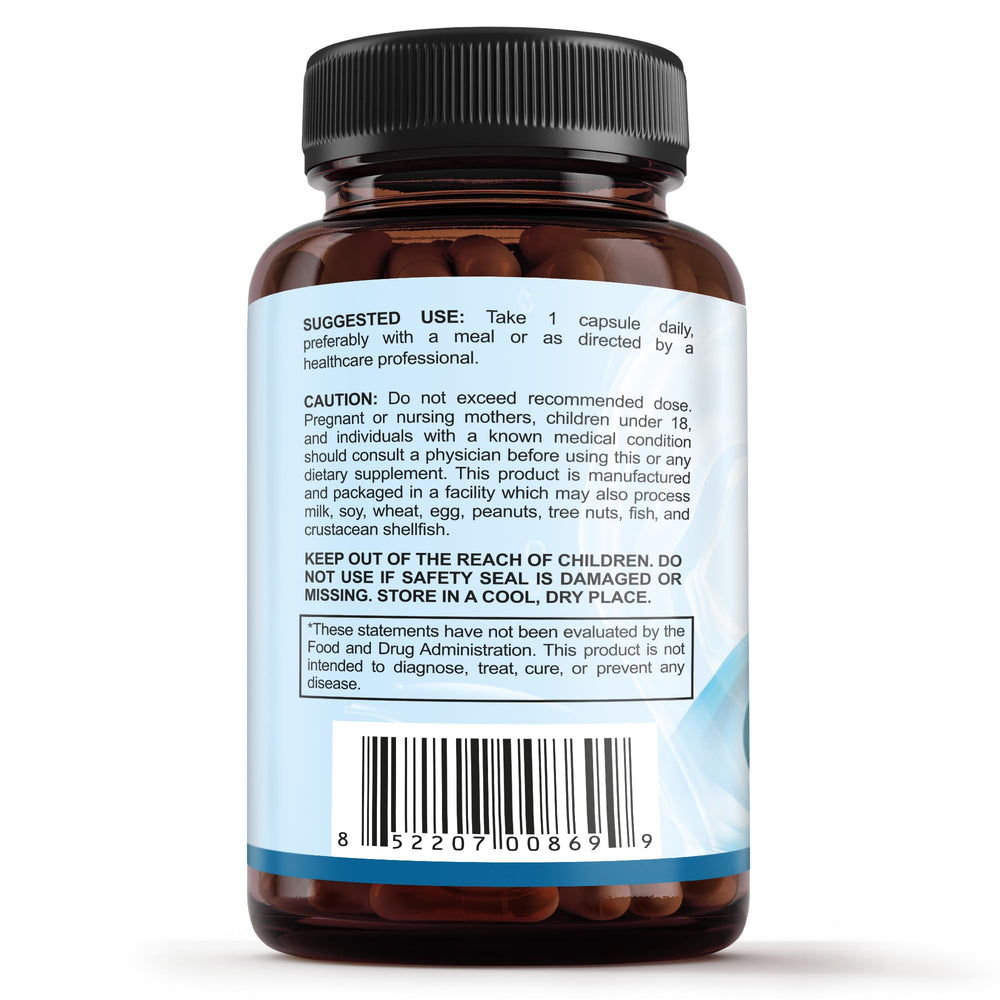 Sunergetic FloraGLO lutein and zeaxanthin capsule supports macular health and vision.