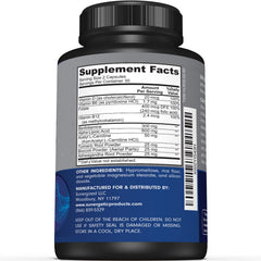 Sunergetic Premium Nerve Support capsules close-up highlighting two-capsule daily dose