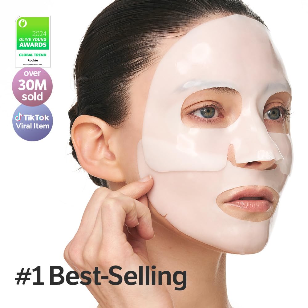 SUNGBOON EDITOR collagen mask jar closeup with potent elasticity-supporting formula.