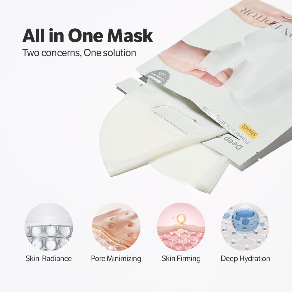 SUNGBOON EDITOR collagen mask overnight absorption shown on gel surface for refreshed morning look.