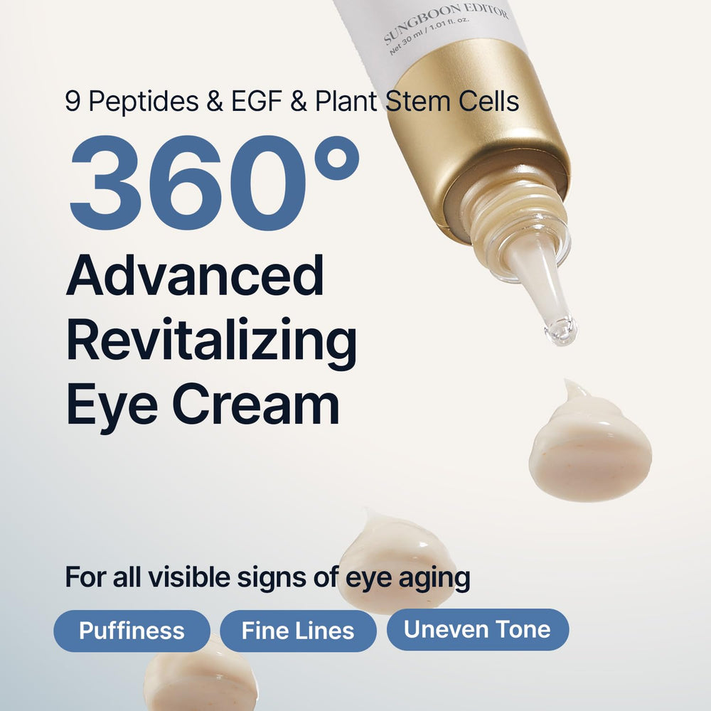 SUNGBOON EDITOR Copper peptides eye cream bottle front highlights premium care