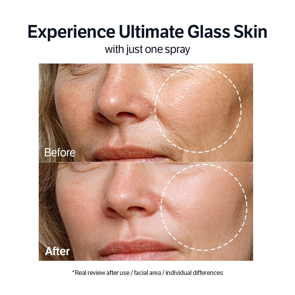 SUNGBOON EDITOR Deep Collagen Barrier Serum Mist closeup of collagen texture particles