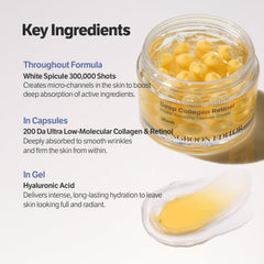 Sungboon Editor Deep Collagen Retinol Cream gel texture swatch with moisture cues