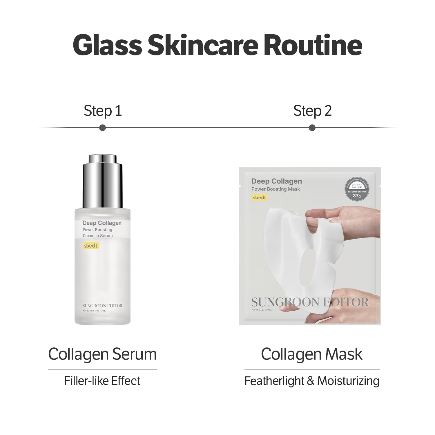 SUNGBOON EDITOR rejuvenating combo serum bottle highlights lightweight hydration for all skin types