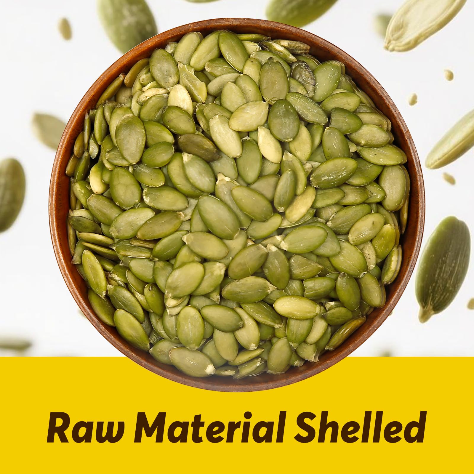 SUNGIVEN pumpkin seeds in a bowl ready to sprinkle on meals