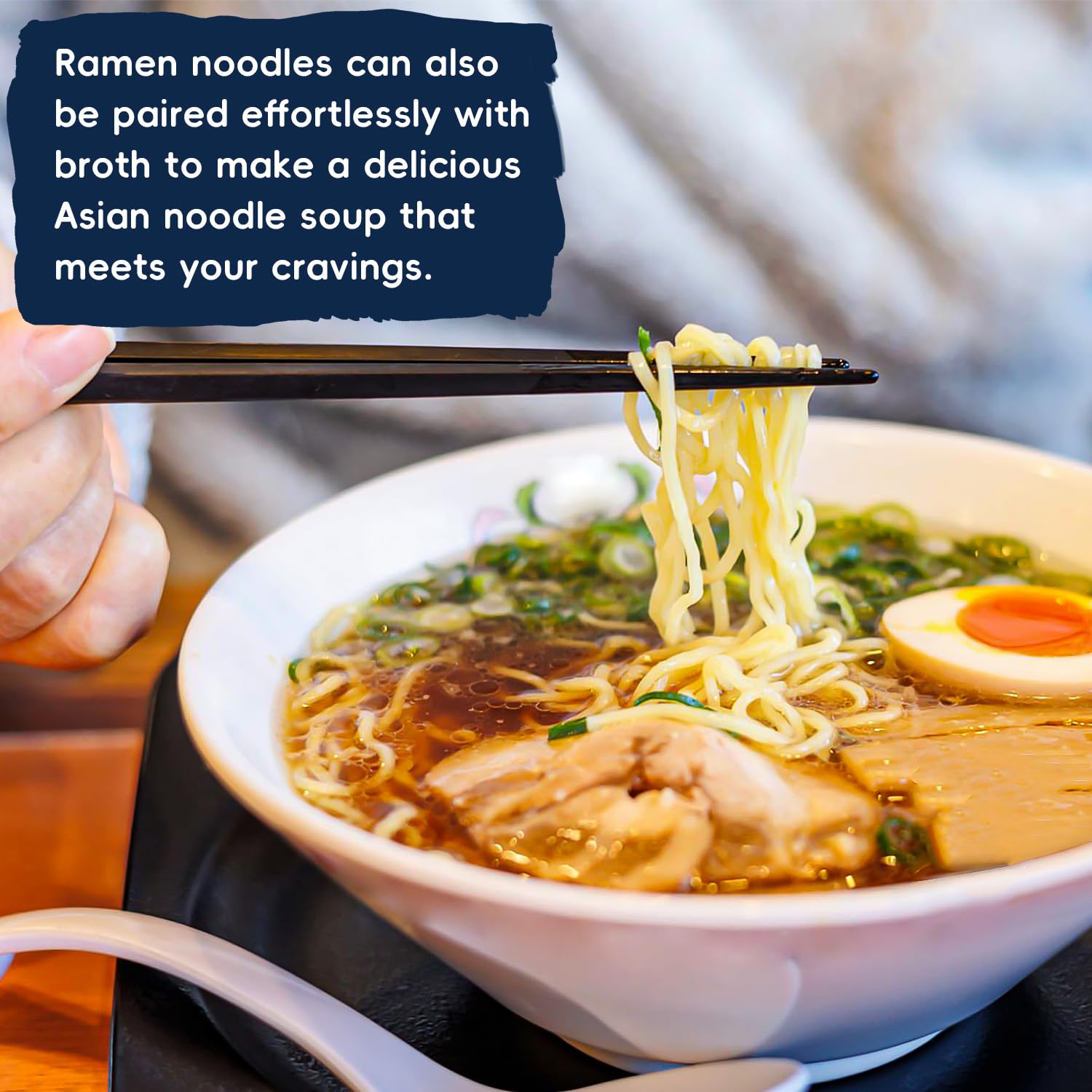SUNGIVEN ramen in a bowl with broth ready to enjoy.