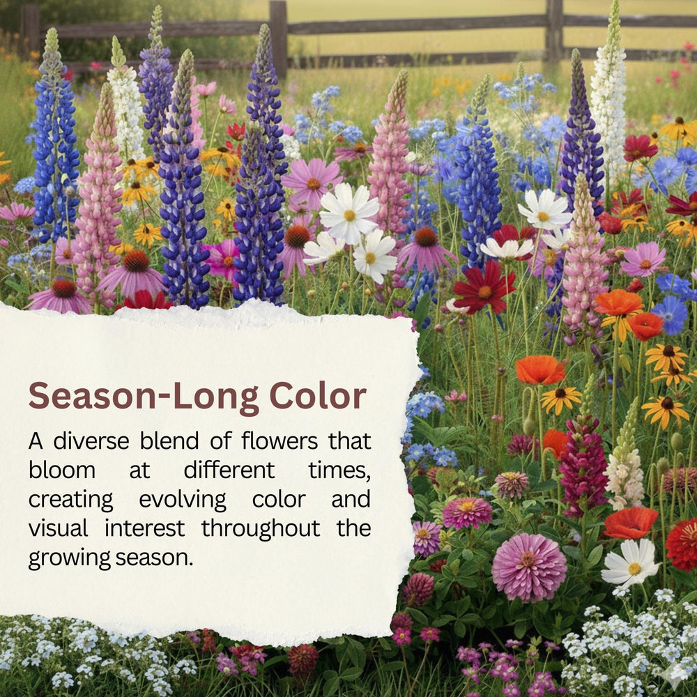 Border or container-ready SunHaven Seeds wildflowers for colorful paths.