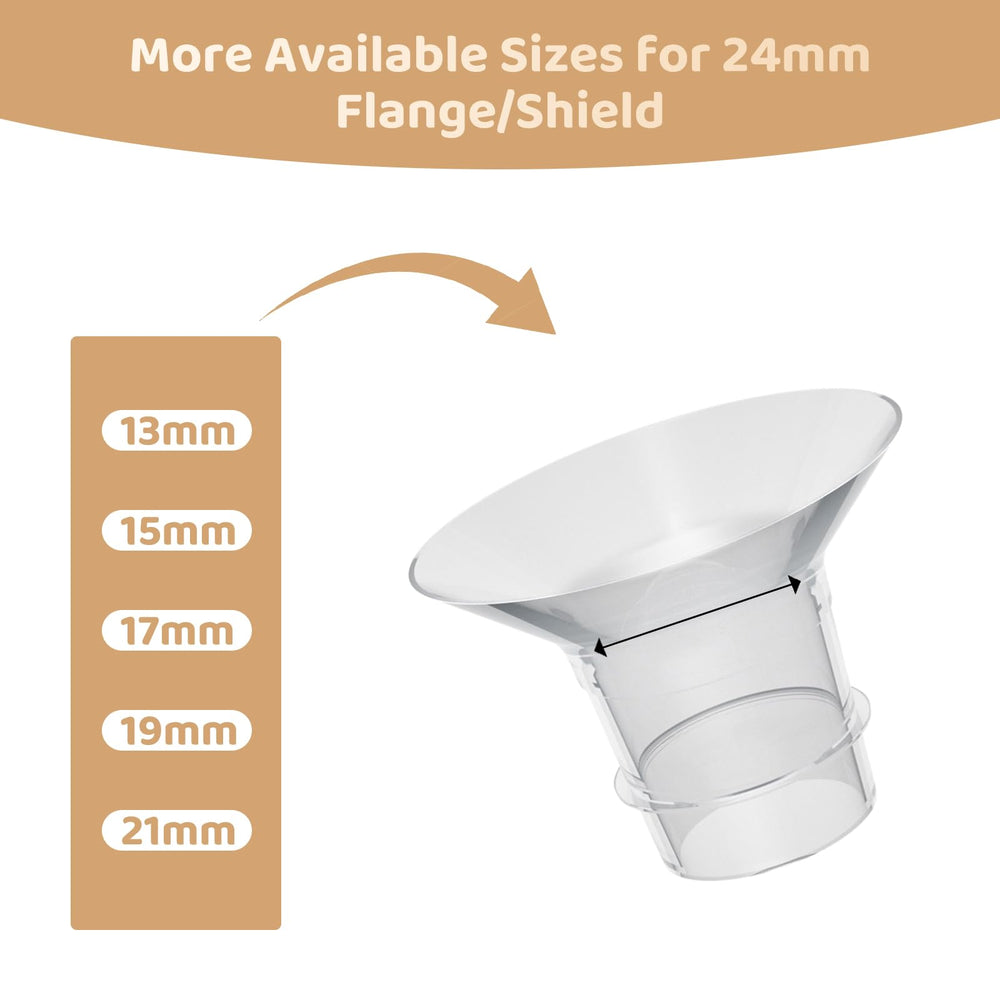 Suniceme 21mm inserts work with Momcozy, Medela, Spectra, and Elvie shields for versatility.
