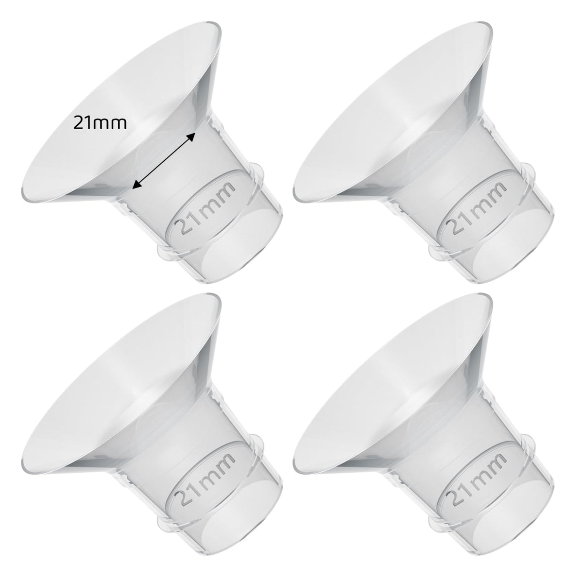 Suniceme 21mm flange inserts fit 24mm shields for a snug, comfortable pump.