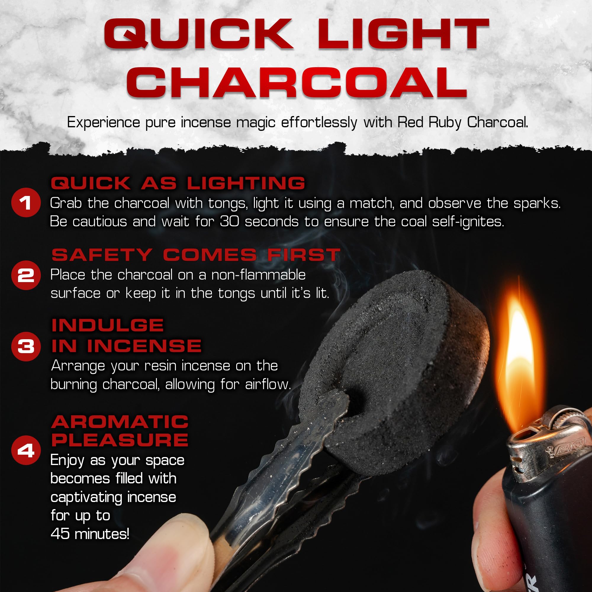 Sunlight Charcoal 33 mm coal disks provide reliable warmth for rituals.