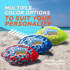 Sunlite Sports waterproof football inflating with travel-size pump for on-the-go fun