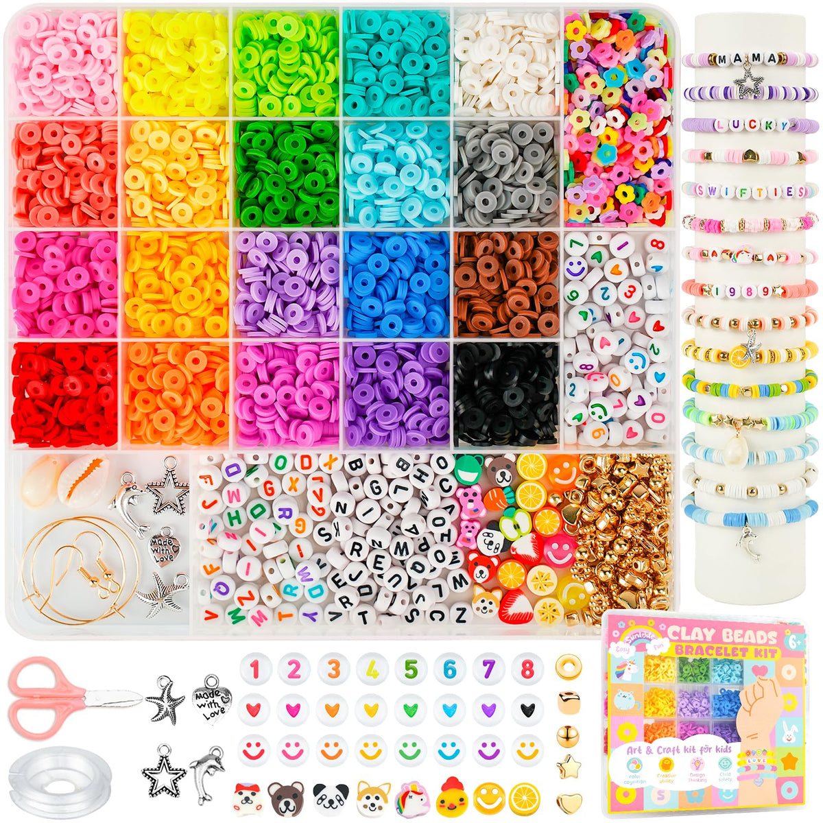 Sunlode bracelet kit packaging highlights 5000 beads for creative jewelry projects