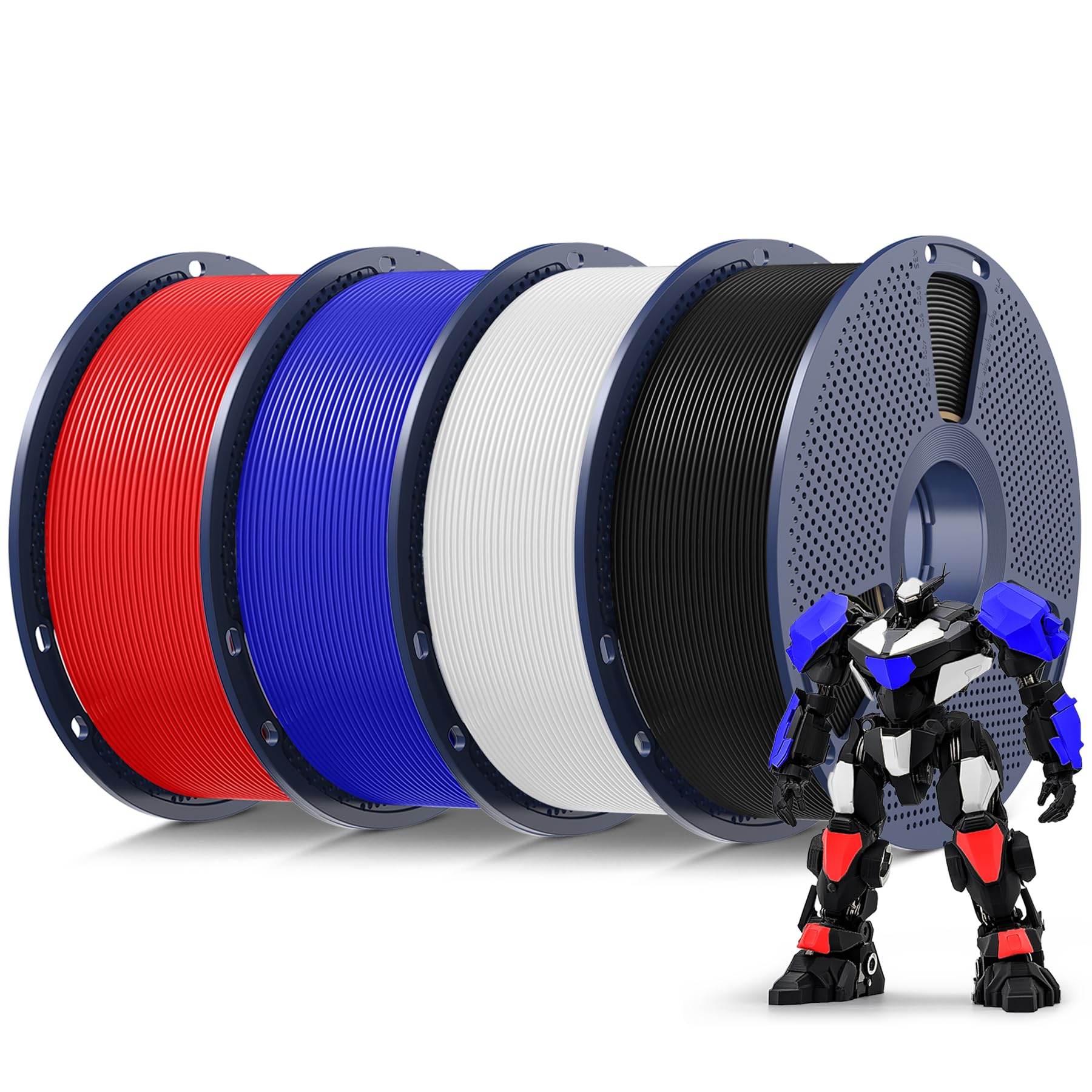 SUNLU 4kg PLA bundle with multicolor spools for versatile projects.