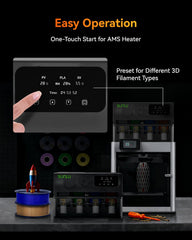 SUNLU AMS Heater reaches 70°C quickly for efficient filament drying.