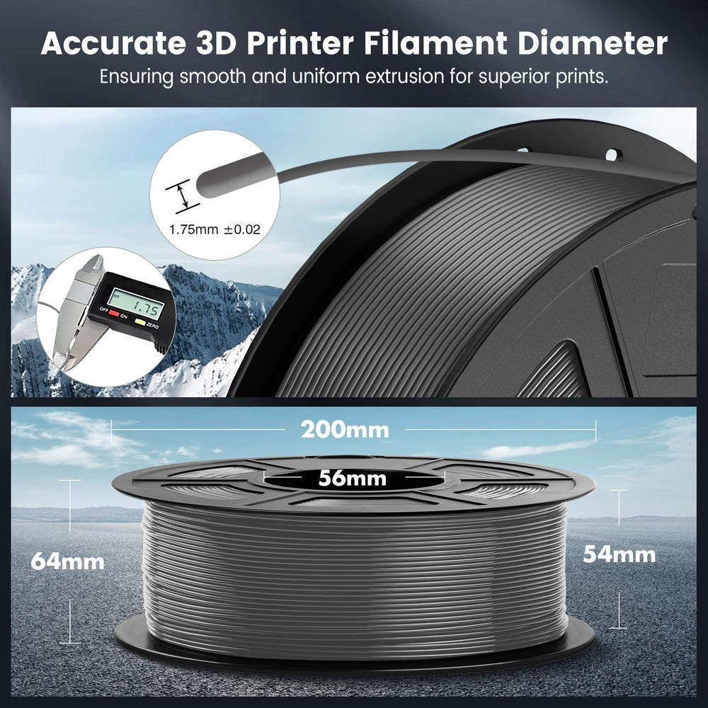 SUNLU spool width 2.50 inches fits common mounts.