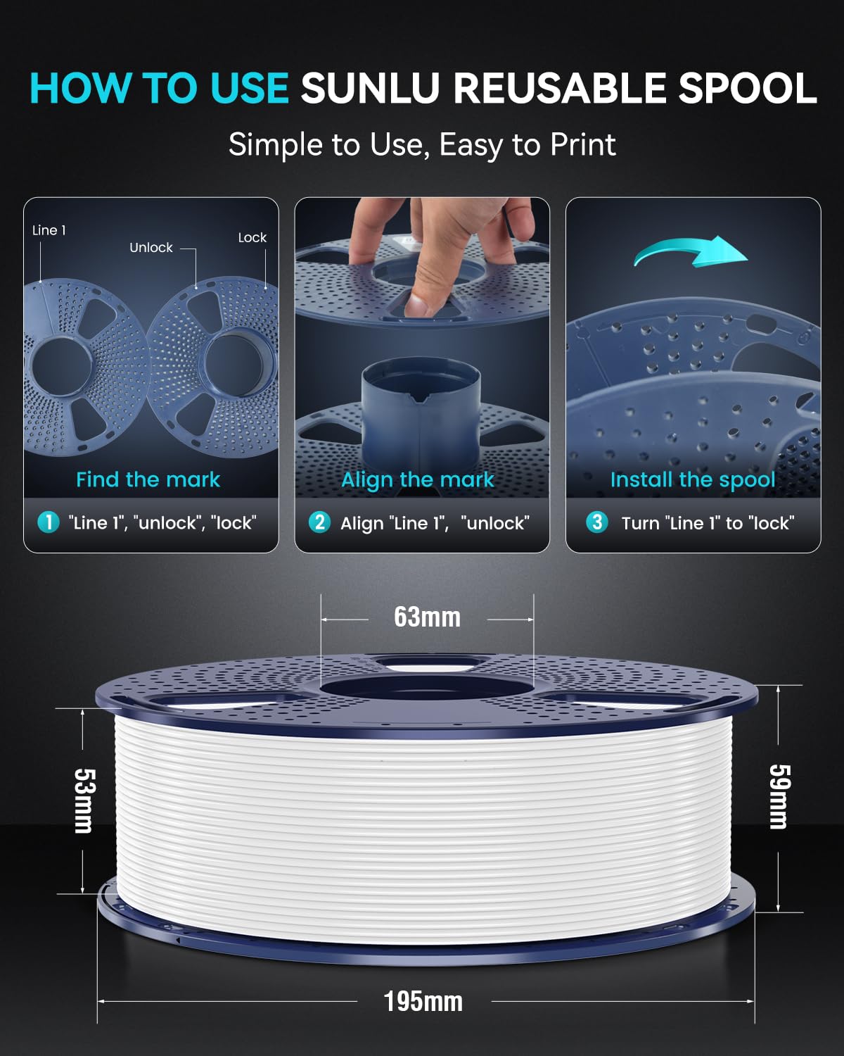 SUNLU PETG bundle printer test prints on white surface