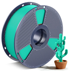 SUNLU mint green PLA spool viewed from front showing neat winding for smooth starts